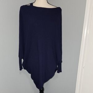 Umgee Navy Off-the-Shoulder Sweater